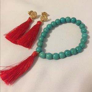 Bracelet + Earrings. 14k Gold filled